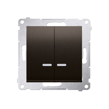 Simon 54 Premium Întrerupător maro mat pentru lustre cu iluminare LED pentru versiunea IP44 DW5ABL.01/46